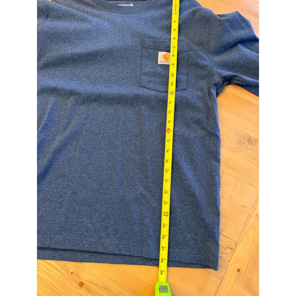 Carhartt Mens Loose Fit‎ Long Sleeve Pocket T-Shirt Blue Heather K126 413 Medium - Picture 6 of 12